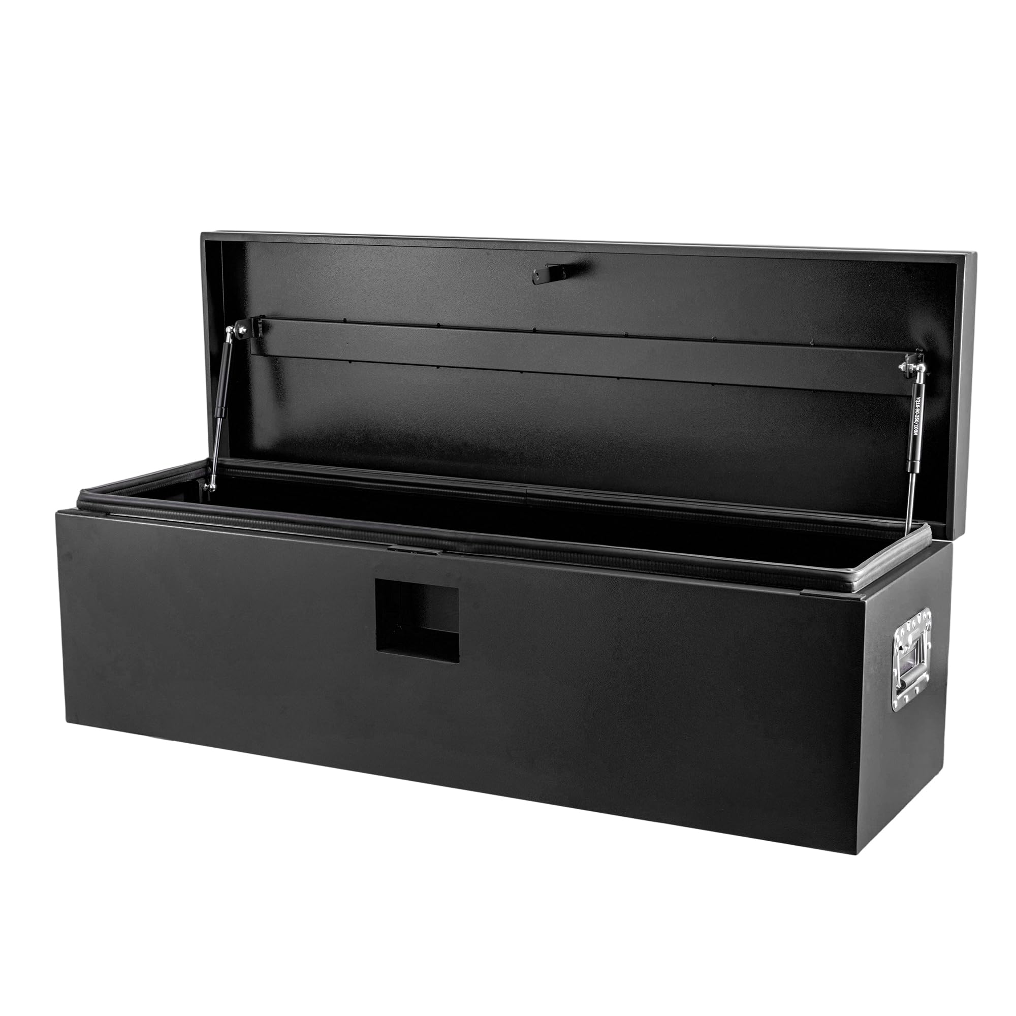 Garvee Black Steel Truck Bed Tool Box, 48"x15"x15", Weatherproof Storage Chest for Pickup, Truck Bed, RV, Trailer, Black Powder Coated