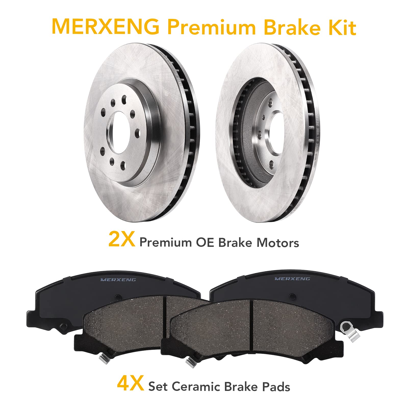 Garvee Front Brake Rotors And Pads Kit Replacement For Avalon Camry ES300H ES350 2007-2018 Ceramic Alloy Hardware