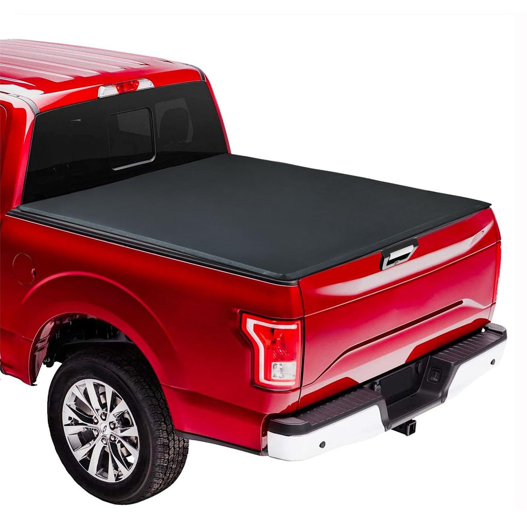 Garvee Soft Roll Up Truck Bed Tonneau Cover for Ranger 5ft 2024-2025, Durable Double Layer PVC, Easy No-Drill Installation, Black