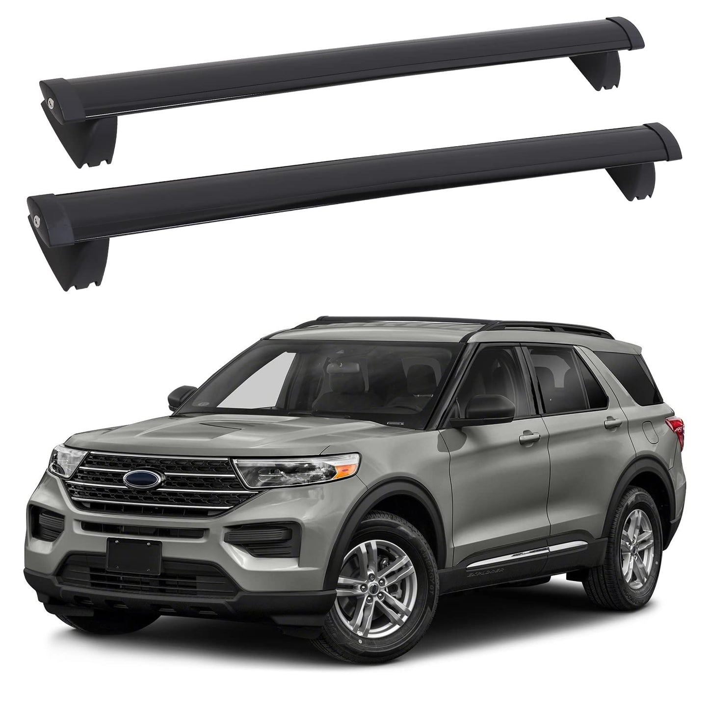 Garvee Roof Rack Cross Bars for 2011-2021 Jeep Grand Cherokee – Heavy Duty Steel Cross Bars for Rooftop Cargo, Kayak, Canoe, Bike & Snowboard