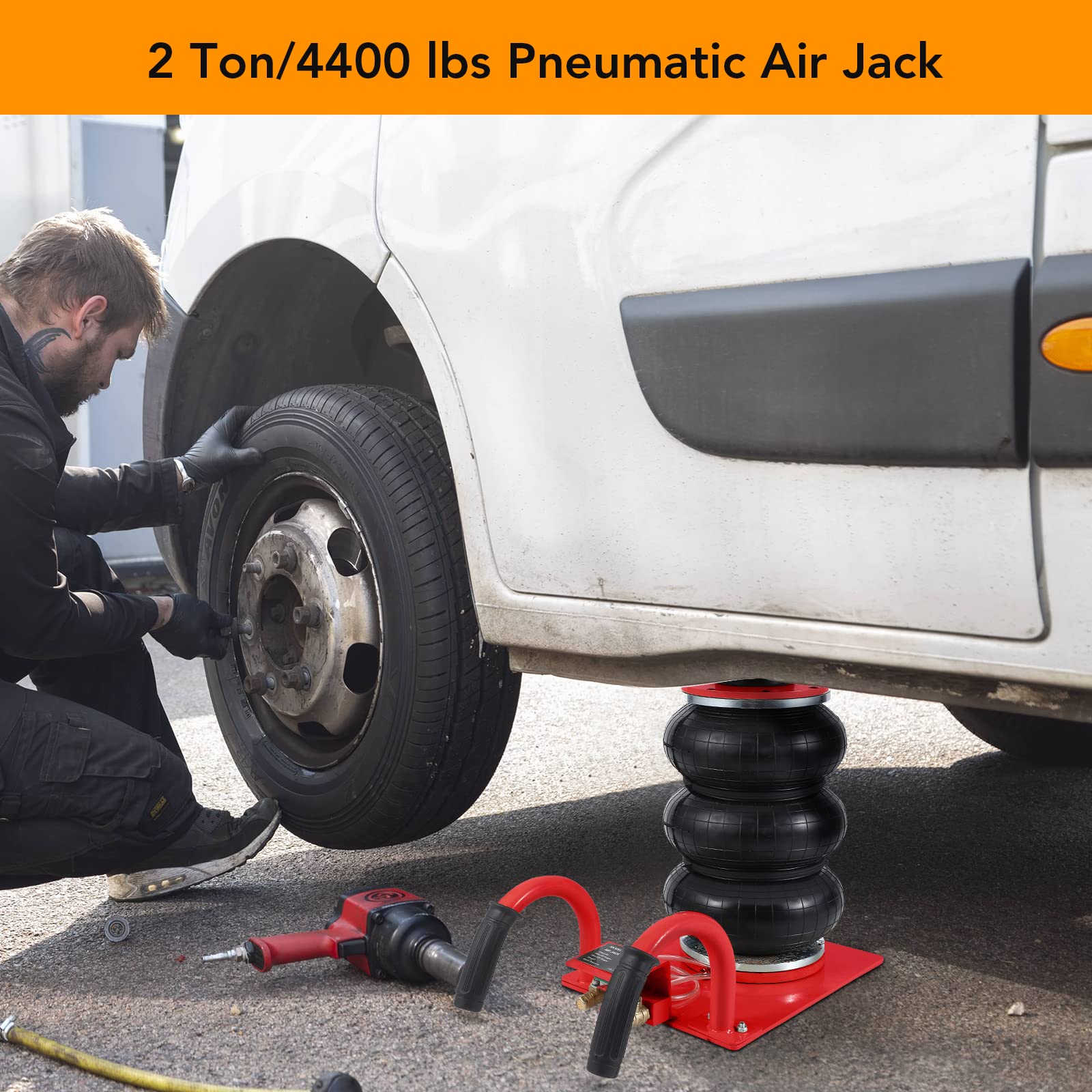 Garvee 3 Ton Air Jack 6600 Lbs, 5.5-17.7" Lift, Quick 3-5s, Garage