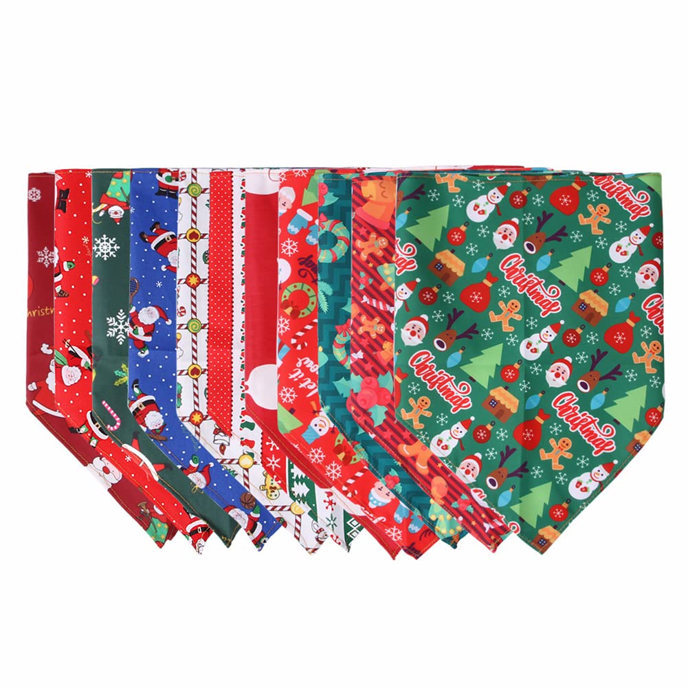 Garvee Pet Christmas Triangle Bibs Kerchief Saliva Towel Pet Costume Accessories for Small Medium Large Dogs Cats No. 7 one Size
