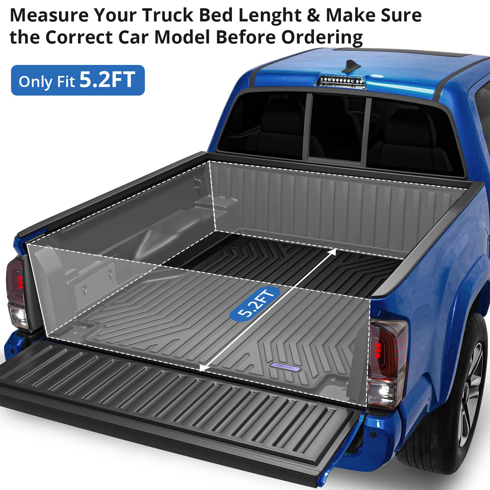 Garvee Soft Tri-Fold Truck Bed Tonneau Cover Compatible With 2015-2023 Chevrolet Colorado CREW 5'2" Bed Black, Durable PVC, Easy Install, Secure Storage