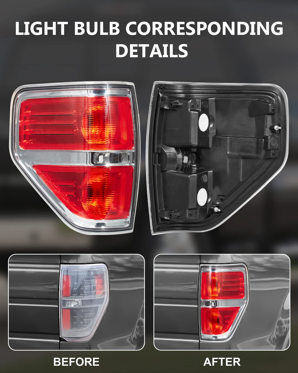 Garvee 09-14 Ford F-150 Tail Lights Assembly - Both Sides