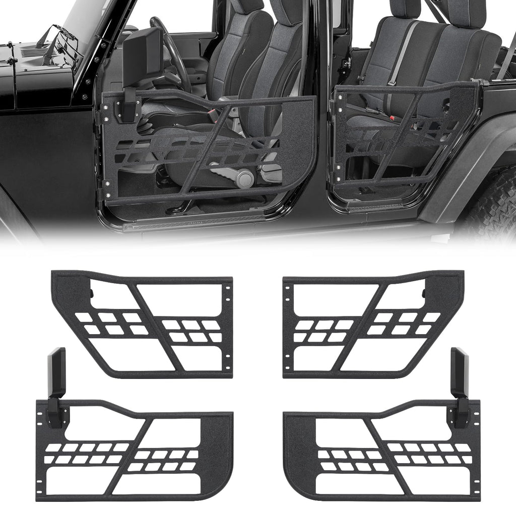 Garvee Off-Road Tubular Half Doors for 2021-2024 Ford Bronco 4 Door - Set of 4 Tube Half Door Guards
