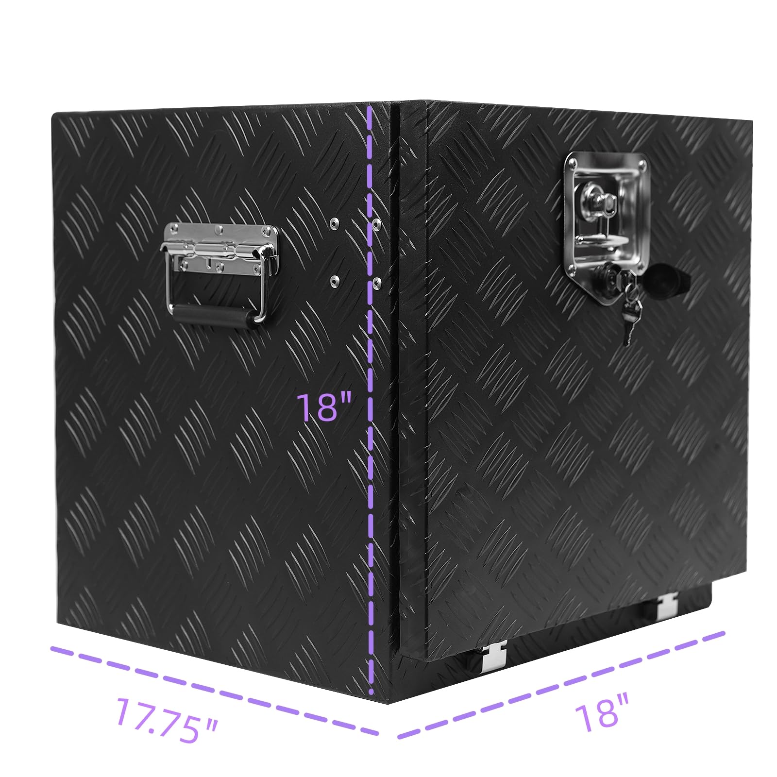 Garvee 48Inch+18Inch+18Inch Trailer Toolbox, Diamond Plate Chest
