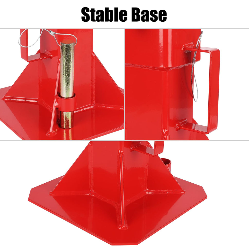Garvee Heavy-Duty Pipe Jack Stand, 13 -19 Inch Adjustable Folding Pipe Stand, Ideal for Welding, Automotive, and Construction Projects - 22T
