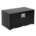 Garvee 24"X18"Heavy Duty Aluminum Tool Underbody Box, Waterproof Truck Storage Organizer Chest for Pick Up Truck Bed, Black