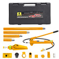 Garvee 4 Ton Porta Power Kit Heavy Duty Hydraulic Ram with Secure Transport Case for Auto Shop Frame Repair, Professional Grade Lifting Tool, Yellow