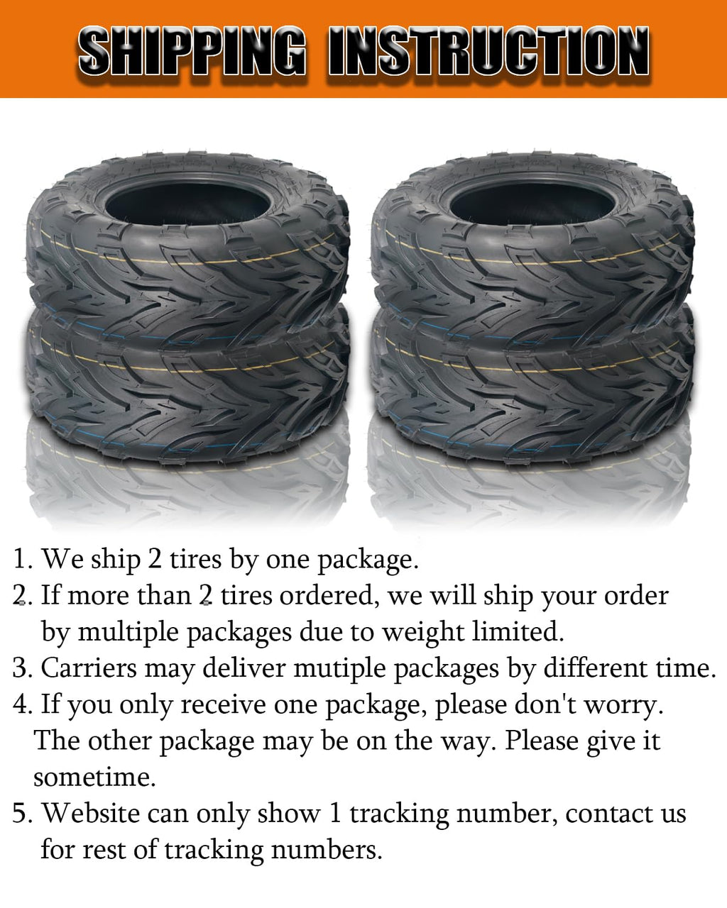 Garvee 2-Pack Sport ATV Tires 18x9.5-8, 4PR Lawn Mower Tire, Turf Tires, Sand ATV UTV Off-Road, Reinforced Sidewall, Tubeless, Durable Black