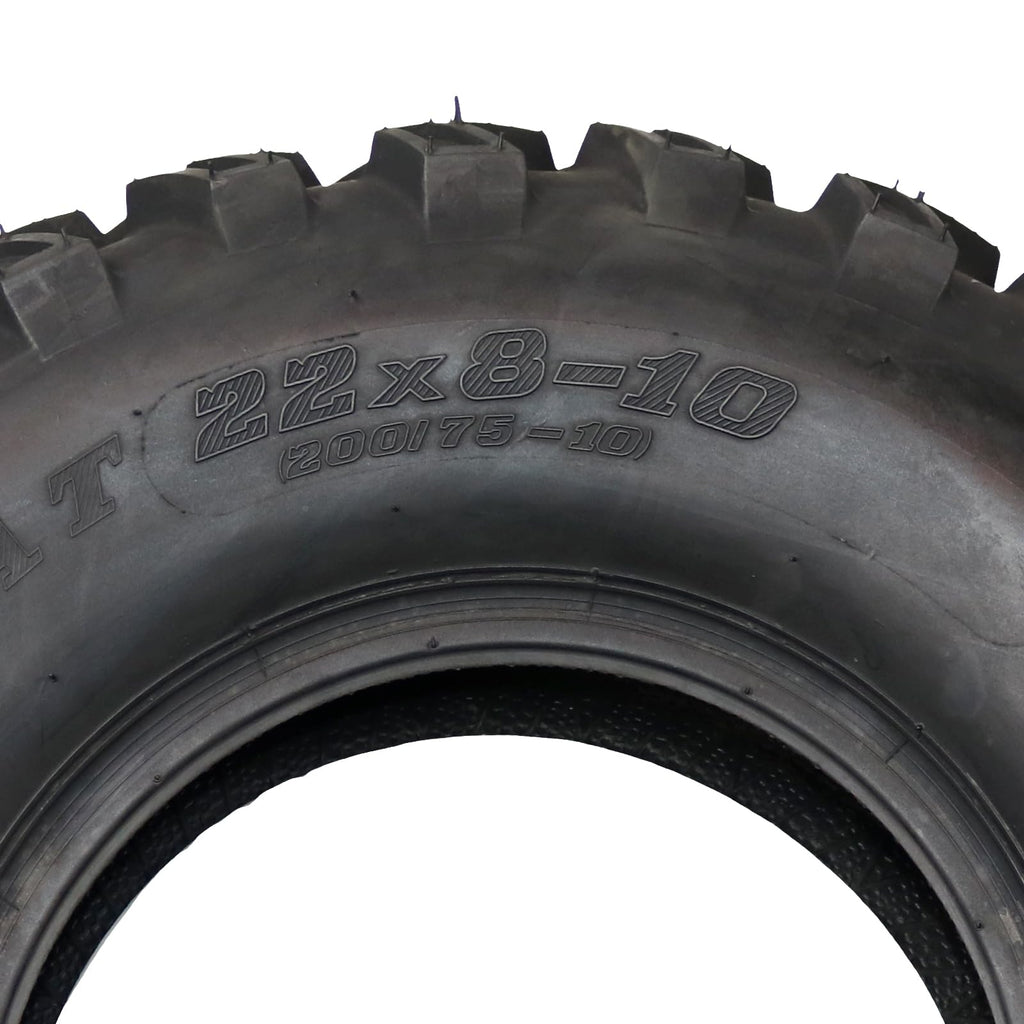 Garvee Set of 2 ATV UTV Tires 25X10-12, 6PR All Terrain 25x10x12 ATV UTV Off-Road Tires, Max Load 740 Lbs each Tire, Tubeless QD-115(S)