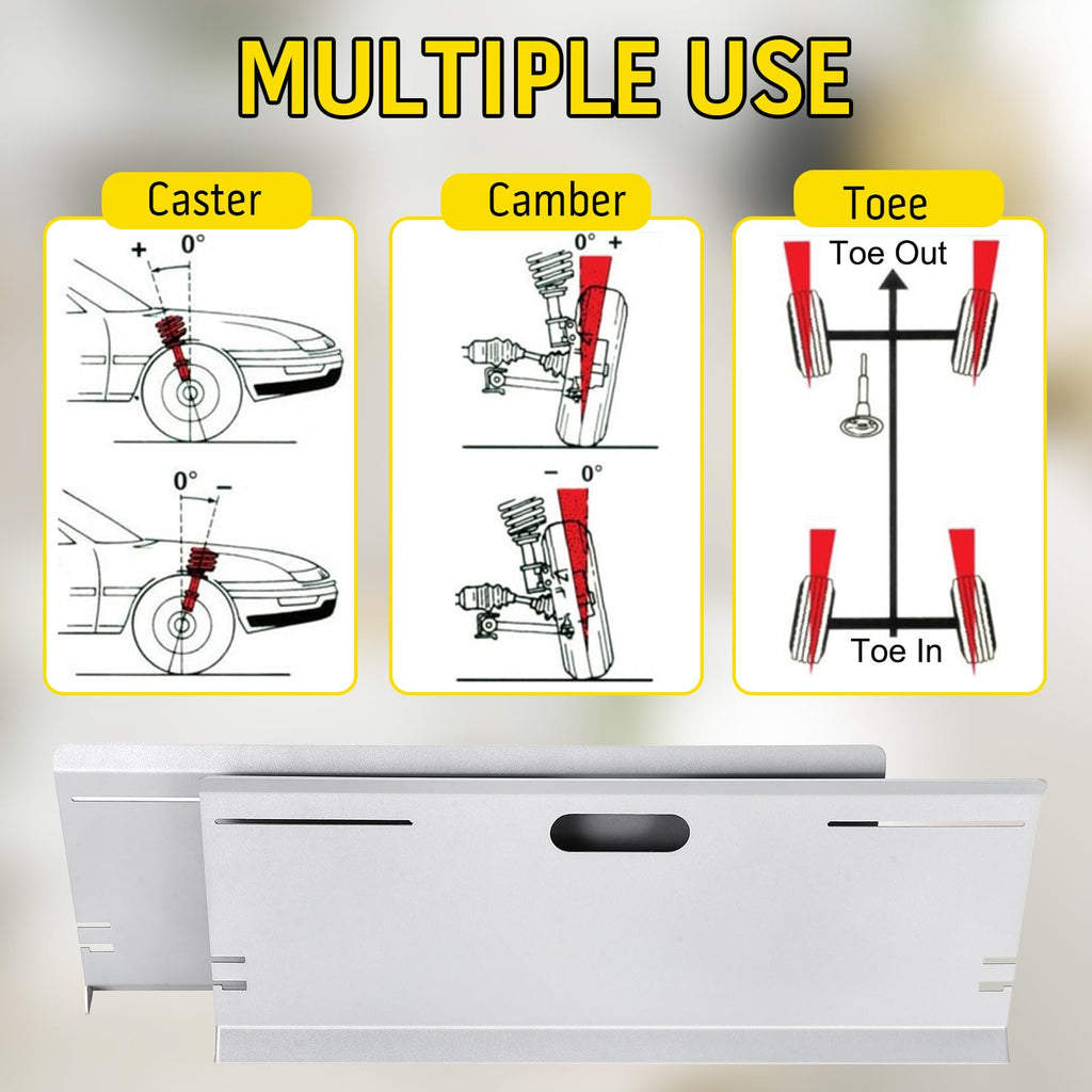 Garvee Wheel Alignment Tool With Four Probe Feet, Double 16ft Tape Measure Tape Rulers, Toe Plates Wheel Alignment Tool Helps You Better Align Your Car,Alignment Tools Automotive Fits Most Family Cars