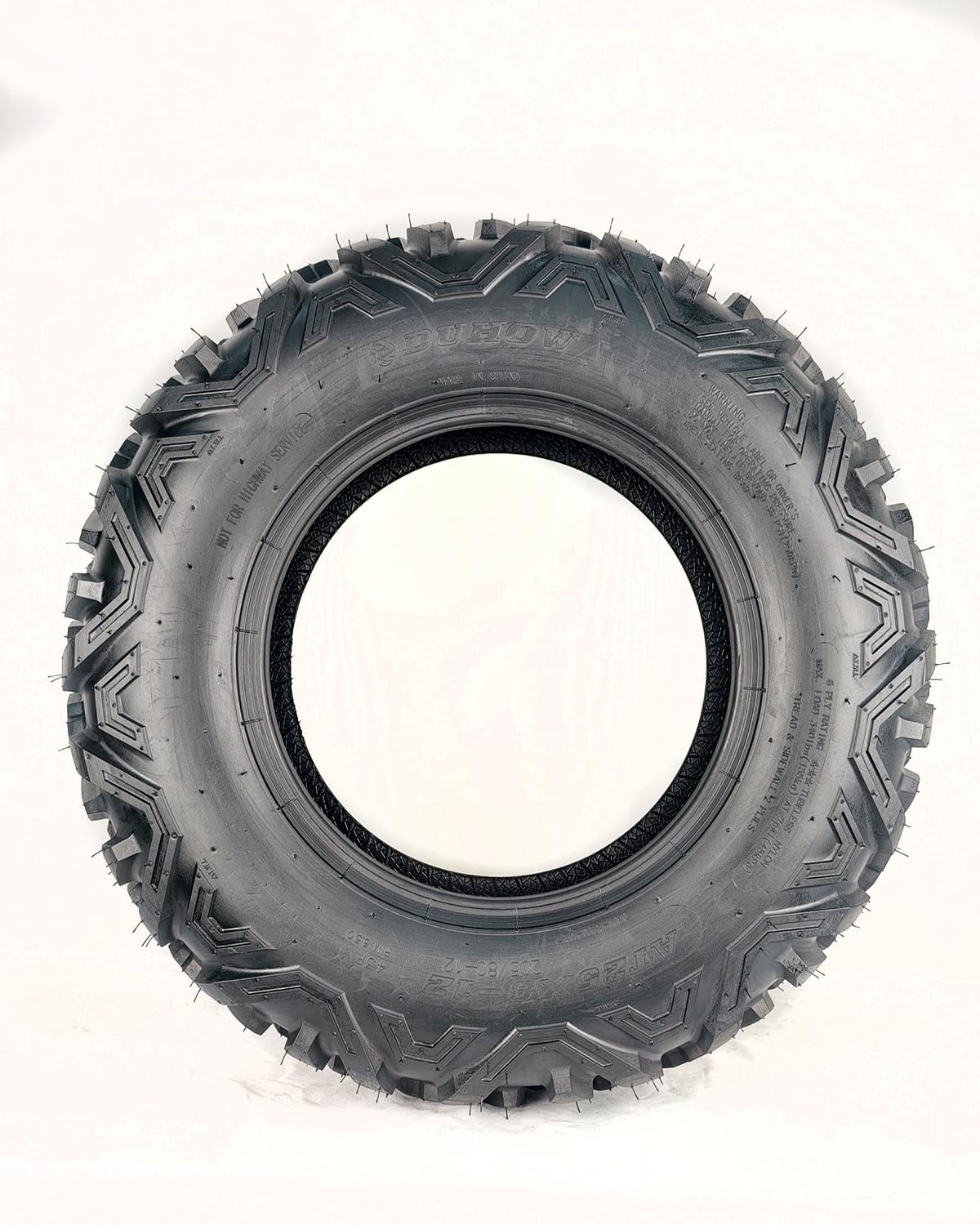 Garvee AT25X8-12 ATV Tires 25X8-12 Tubeless All Terrain Trail Sand Off-Road 16mm Tread Depth Black