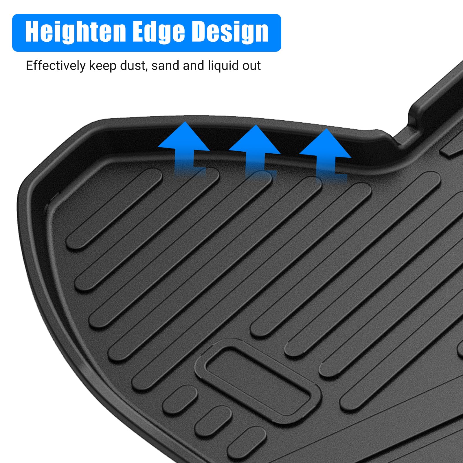 Garvee Trunk Mat for Hyundai Tucson 2022-2025, All-Weather TPE Rear Cargo Protector, Durable, Easy Clean, Black