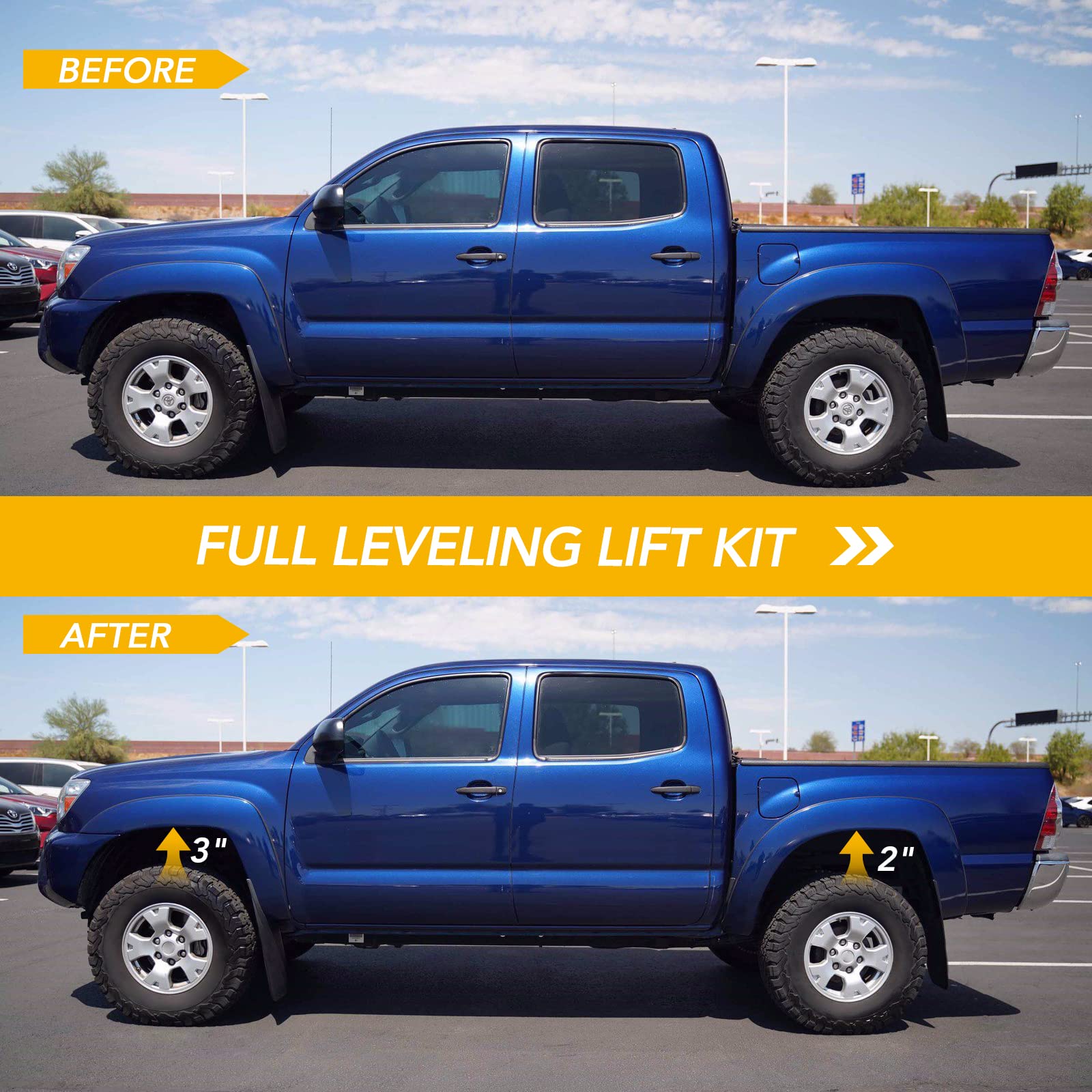 Garvee Front 3.0 inch+Rear 2.0 inch Leveling Kits for 05-22 Tacoma