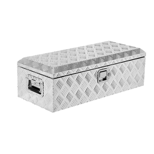 Garvee 30X13 Inch Truck Bed Tool Box, Heavy-Duty Aluminum Diamond Plate Storage Chest, Waterproof with Lock, for Trucks, Trailers, RVs, and Warehouses, Silver