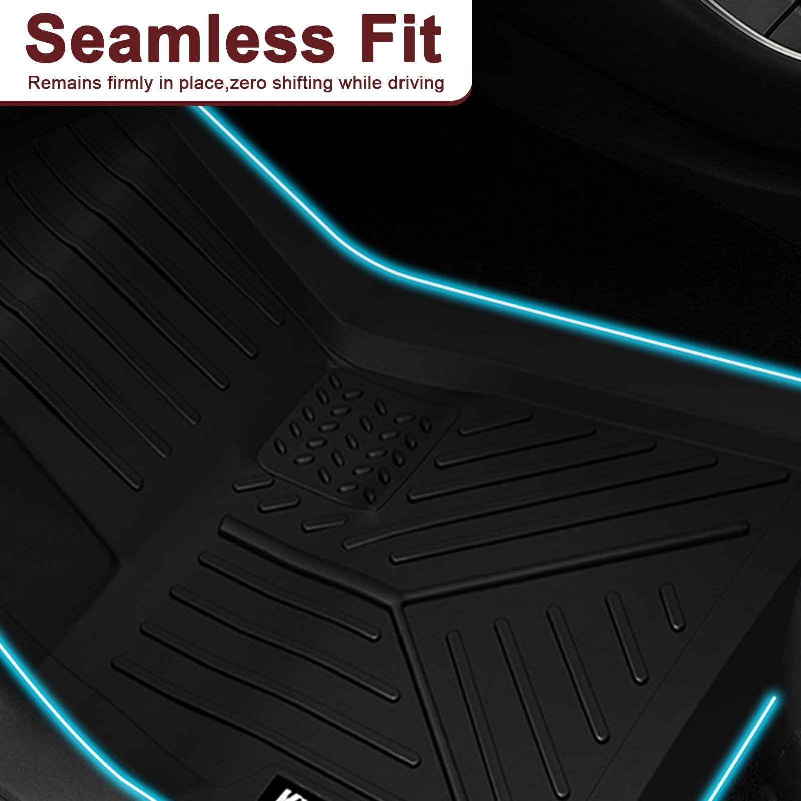 Garvee Custom Fit Floor Mats for 2017-2023 Tesla Model 3 , 3 Pack Floor Liners Compatible with 2017 2018 2019 2020 2021 2022 2023 Tesla Model 3