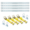 Garvee 5FT E Tracks Tie-Down Rail Kit, 4 Pack Vertical E Track Rails Includes 4 Steel Rails & 4 O-Rings & 4 Tie-Offs W/D-Ring, Versatile Trailer Securing Accessories for Trailers, Truck Bed