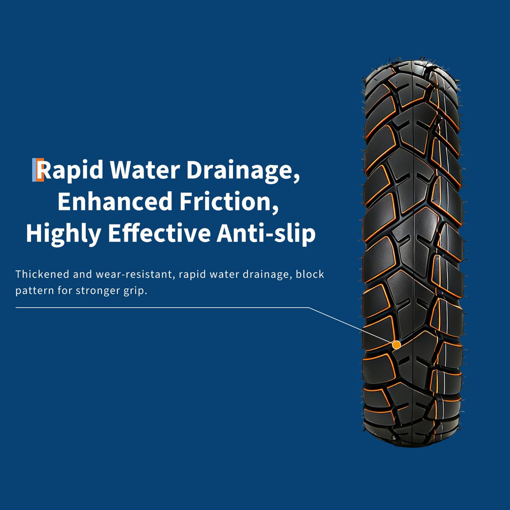 Garvee 130/80-17 Motorcycle Tire Rear Black Wall 4PR 65S Tubeless Street Tire Cruiser Touring High Performance Enhanced Grip Wear Resistance