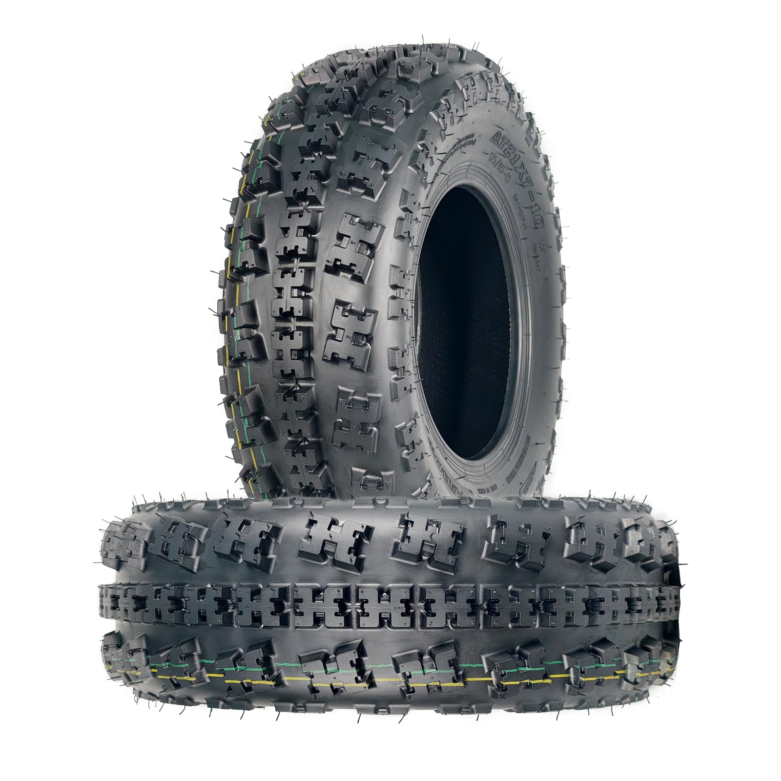 Garvee 21x7-10 ATV Tires, Sport Front UTV Tires, 6 PR Tubeless, Off-Road Adventures, 21x7x10, Black