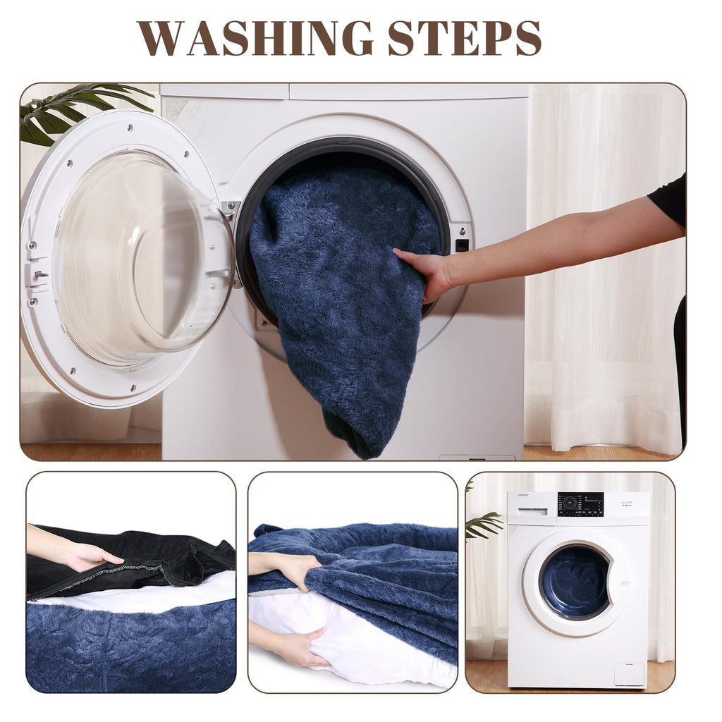 Garvee Giant Dog Bed for Men and Women, 75"x48"x14" - Washable & Plush Dog Bed for People, Suitable for Adults，Human-Sized Bed