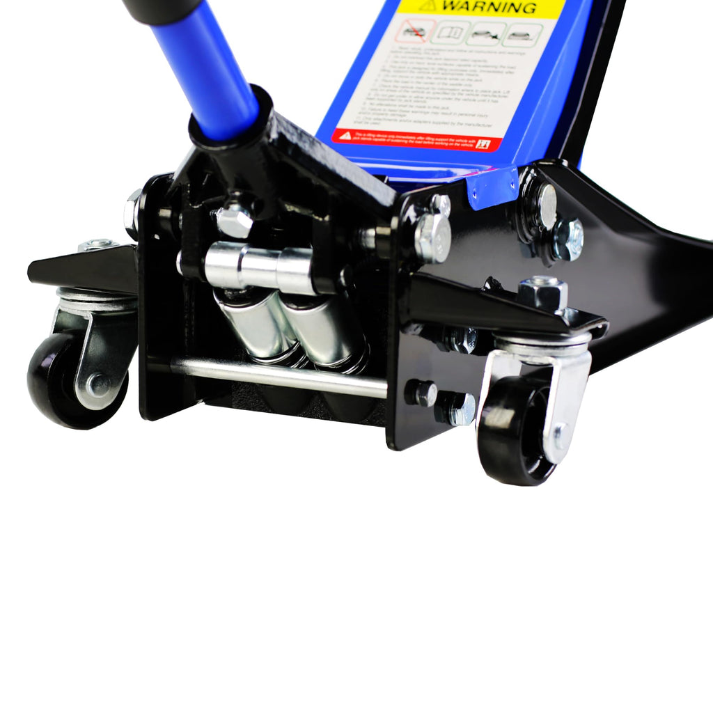 Garvee 3 Ton Hydraulic Floor Jack with Dual Pump for Auto Repair 6600 Lbs Capacity Blue-Black, 3.3"-18.5" Lifting Range