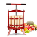 Garvee Fruit Wine Press 3.17 Gal, Wood Steel Fruit and Wine Press with 1 Pack Filter Bag, Traditional Juicer Manual T-Handle Fruit Press, Triangular Structure, Juicer Grinder Making Press for Outdoor Kitchen