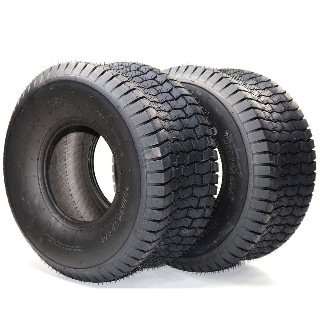 Garvee 20x8.00-8 Mower Tire 2Pcs for Garden Tractors & Riding Mowers