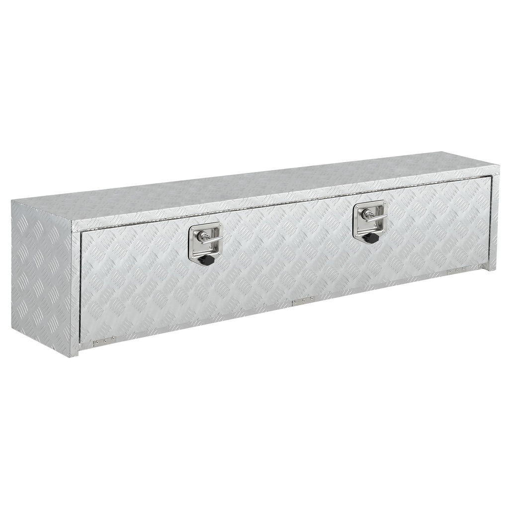 Garvee 60"X18" Heavy Duty Aluminum Tool Underbody Box, Waterproof Truck Storage Organizer Chest for Pick Up Truck Bed, RV Trailer, Silver