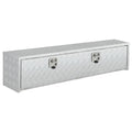 Garvee 60"X18" Heavy Duty Aluminum Tool Underbody Box, Waterproof Truck Storage Organizer Chest for Pick Up Truck Bed, RV Trailer, Silver