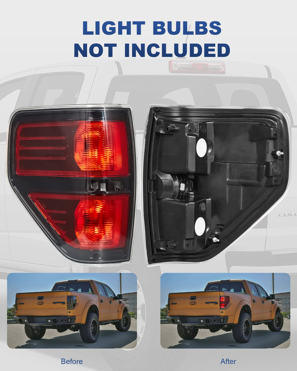 Garvee 09-14 Ford F-150 Tail Lights, Driver & Passenger Side Assembly