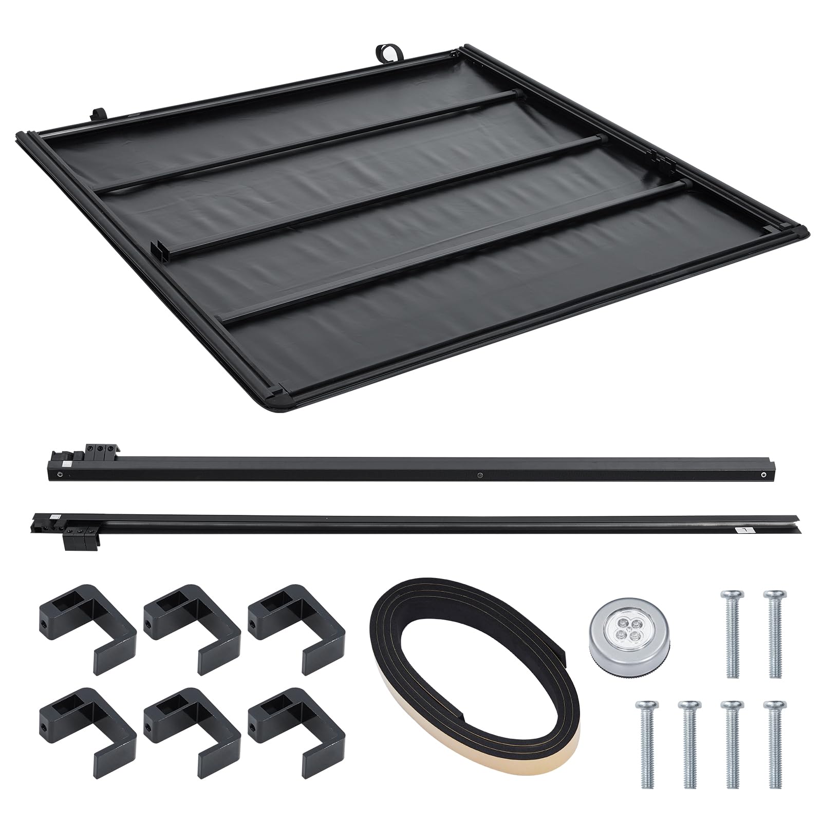 Garvee Soft Truck Bed Toyota Tacoma SR5 5ft Soft Vinyl Roll Up Tonneau Cover Waterproof Compatible with 2016-2023 Toyota Tacoma 5ft Bed