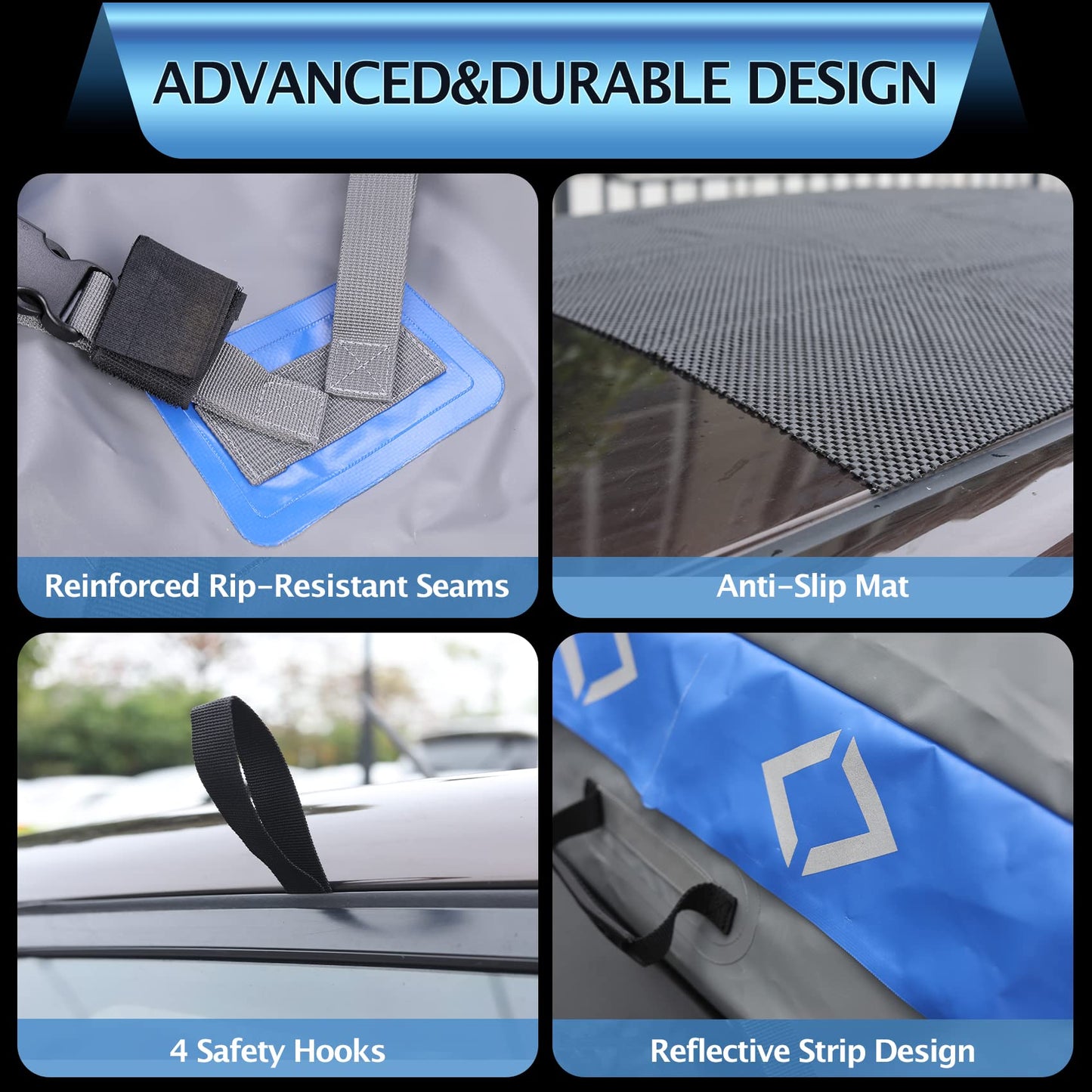 Garvee Roof Rack Carrier Basket Universal 51" X 36" X 5" Rooftop Cargo Carrier Basket Car Luggage Holder Universal for SUV Cars- 200 lb. Capacity (ROOF Basket+ Bag+NET)