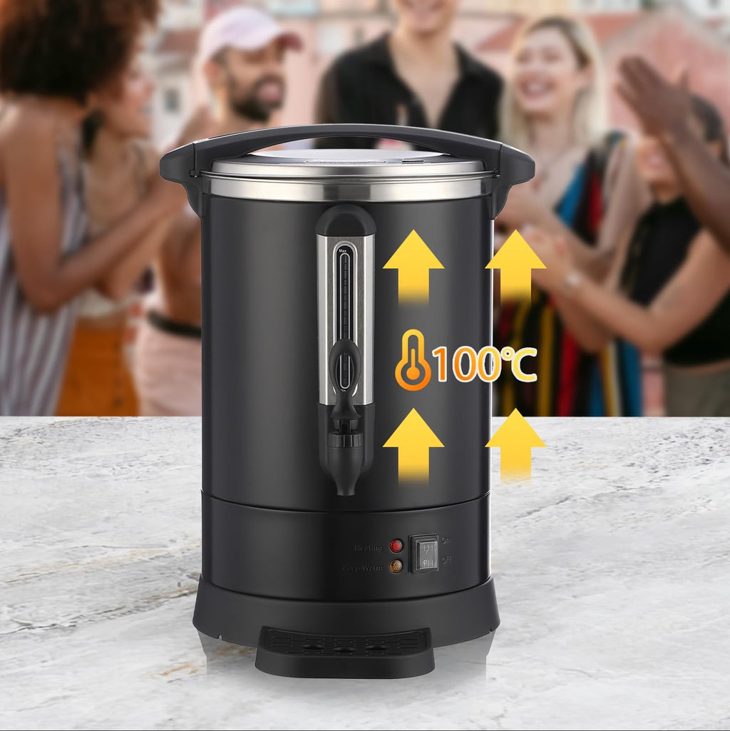 Garvee 14L(90Cup) Coffee Pot, Hot Water Dispenser with Percolator, Stainless Steer Hot Beverage Thermos