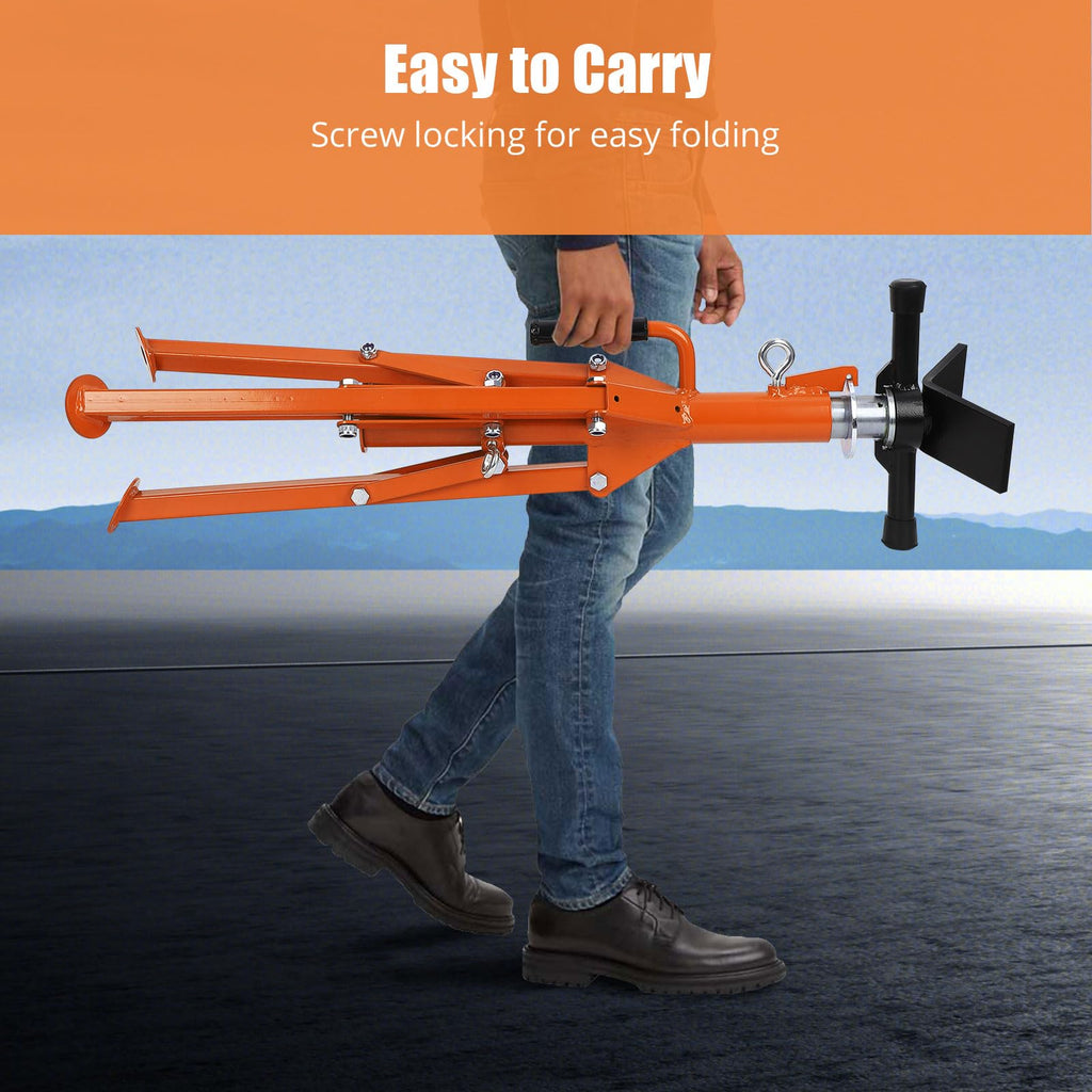 Garvee Heavy-Duty Pipe Jack Stand, 28 -52 Inch Adjustable Folding Pipe Stand, Ideal for Welding, Automotive, and Construction Projects - 2500 Lbs (Orange))