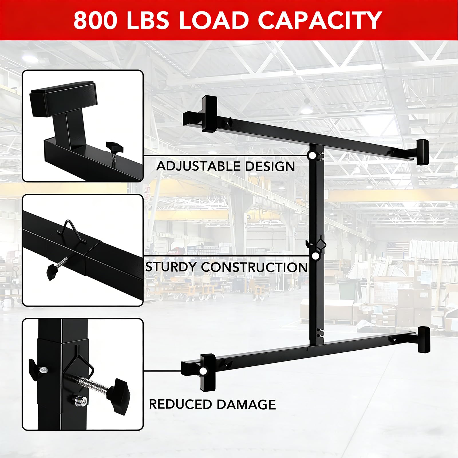 Garvee Truck Bed Lifter Box, Heavy-Duty Lift Support for Pickup Trucks, 800 lbs Weight Capacity, Ideal for Truck Beds, Black