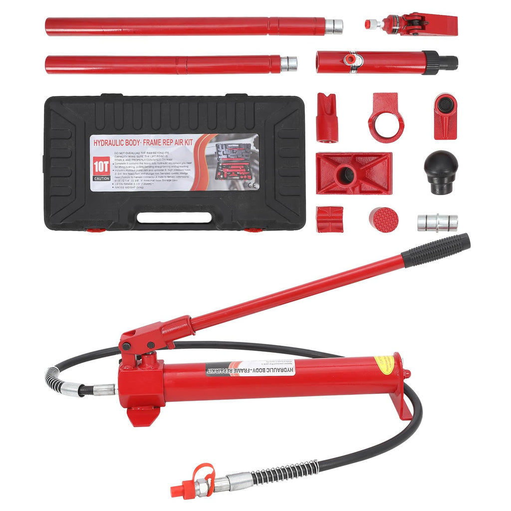 Garvee 10 Ton Porta Power Hydraulic Kit - 20-Ton Pump, Leak-Free - TPU Seal, Powder Coated - Auto Body, Frame Repair, Construction