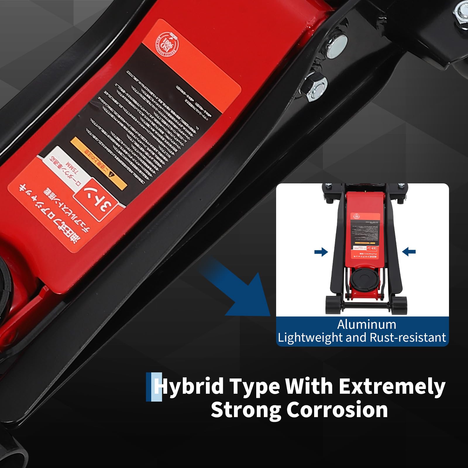 Garvee 4 Ton Low Profile Floor Jack Heavy Duty Hydraulic Jack for Car Home Workshop 3.94-20.98 Inch Lift Range