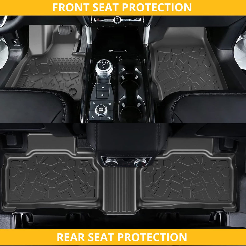 Garvee Floor Mats for Hyundai Santa Fe 2021-2023, Premium All Weather Anti-Slip Waterproof Floor Liners Car Interior Accessories