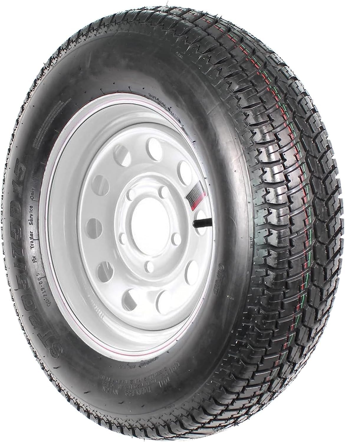 Garvee ST205/75D15 Trailer Tires (2 Pack), 6PR Load Range C, 5 Lug 4.5", 15" Rim, Fuel-saving Bias Ply, Max Load 1820 LBS for Travel, Cargo, Boat, Utility Trailers