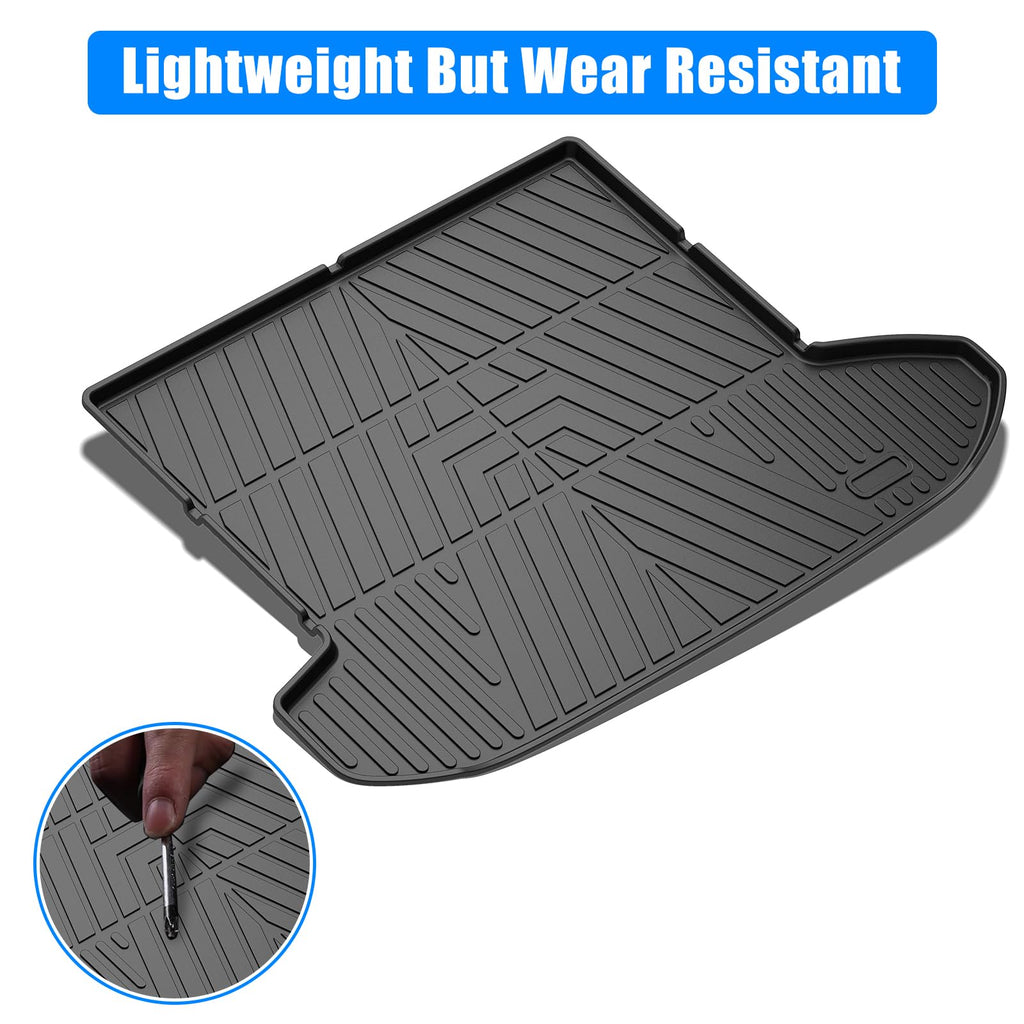 Garvee Trunk Mat for Hyundai Tucson 2022-2025, All-Weather TPE Rear Cargo Protector, Durable, Easy Clean, Black