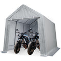 Garvee 8'x14' Portable Shed, Outdoor Storage Shelter with Metal Frame, Waterproof, Grey