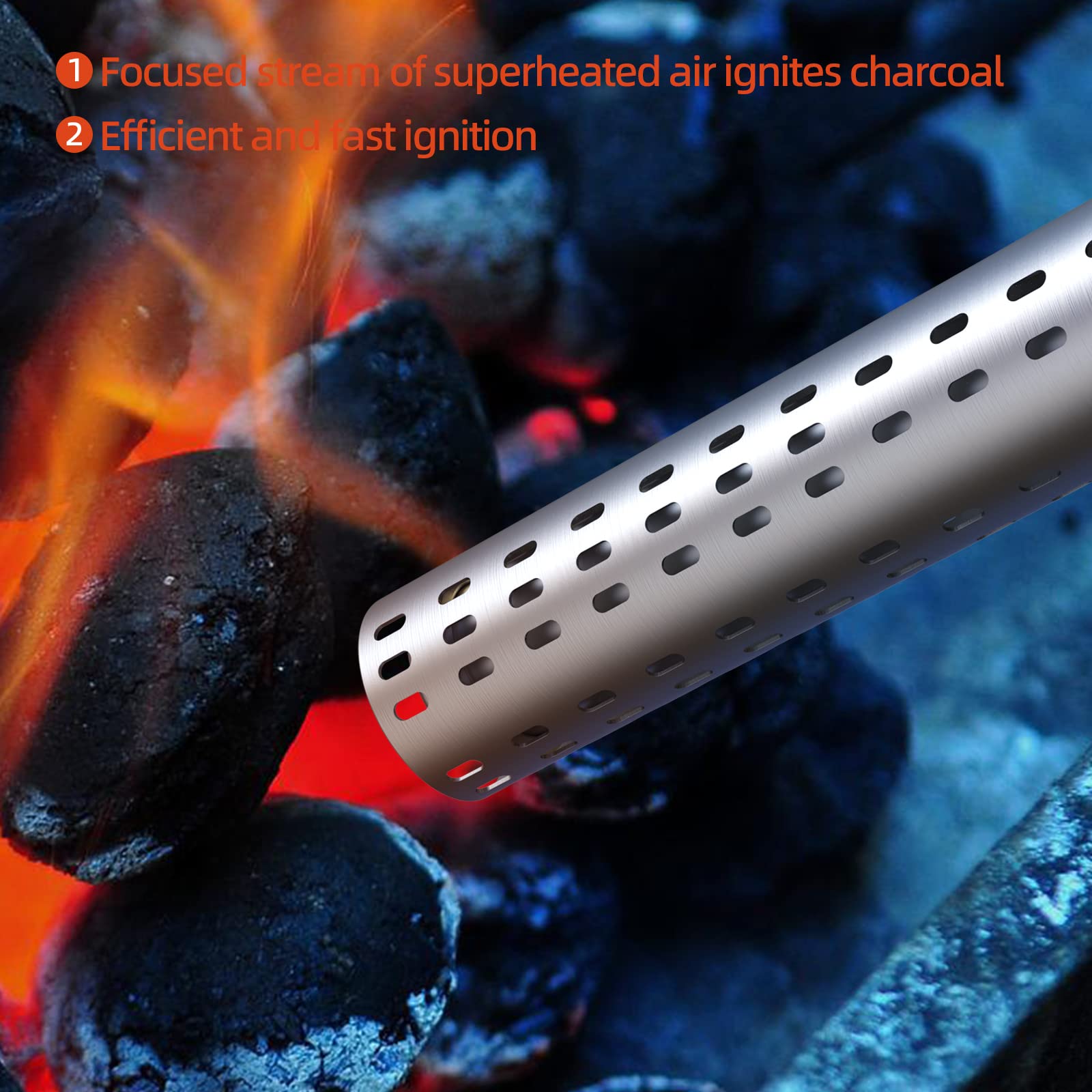 Garvee Electric Charcoal Starter, 2000W Electric Fire Starter, BBQ Smoker, Grill Starter, Chemical Free Heated Air