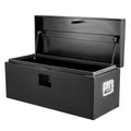 Garvee 24“X15"X15" Steel Truck Tool Box - Heavy-Duty, Dual Lids, Lockable, Weatherproof Storage for Pickup Truck Beds, RVs, and Trailers, Black