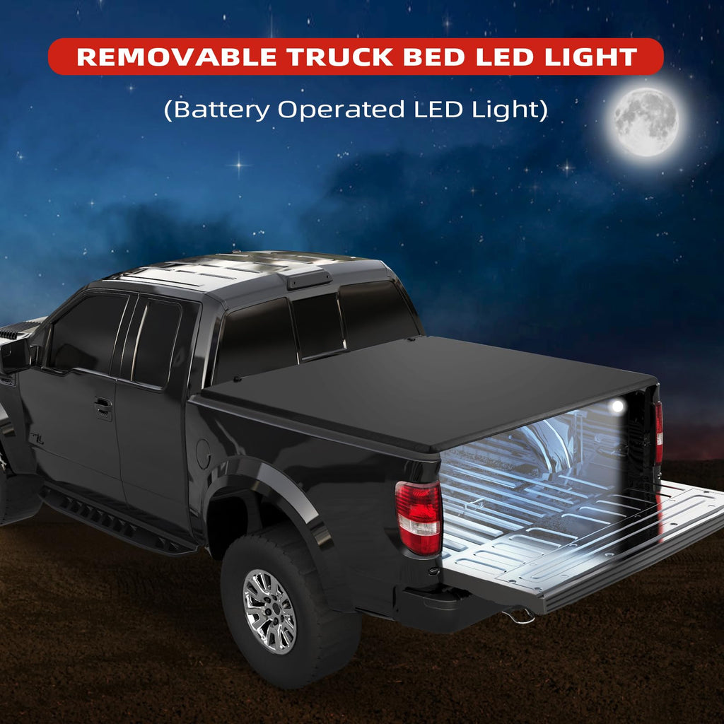 Garvee Soft Quad Fold Truck Bed Tonneau Cover for 2009-2014 Ford F-150