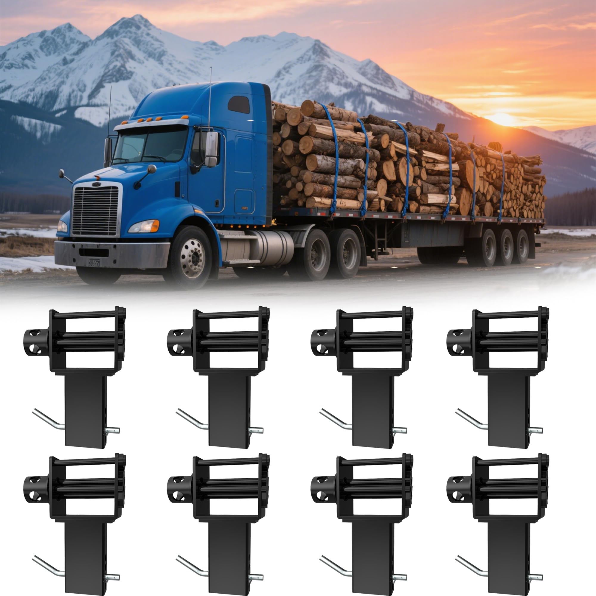 Garvee Trailer Stake Pocket Winch Utility Capacity 16200 LBS For Flatbeds Trailers Trucks Black