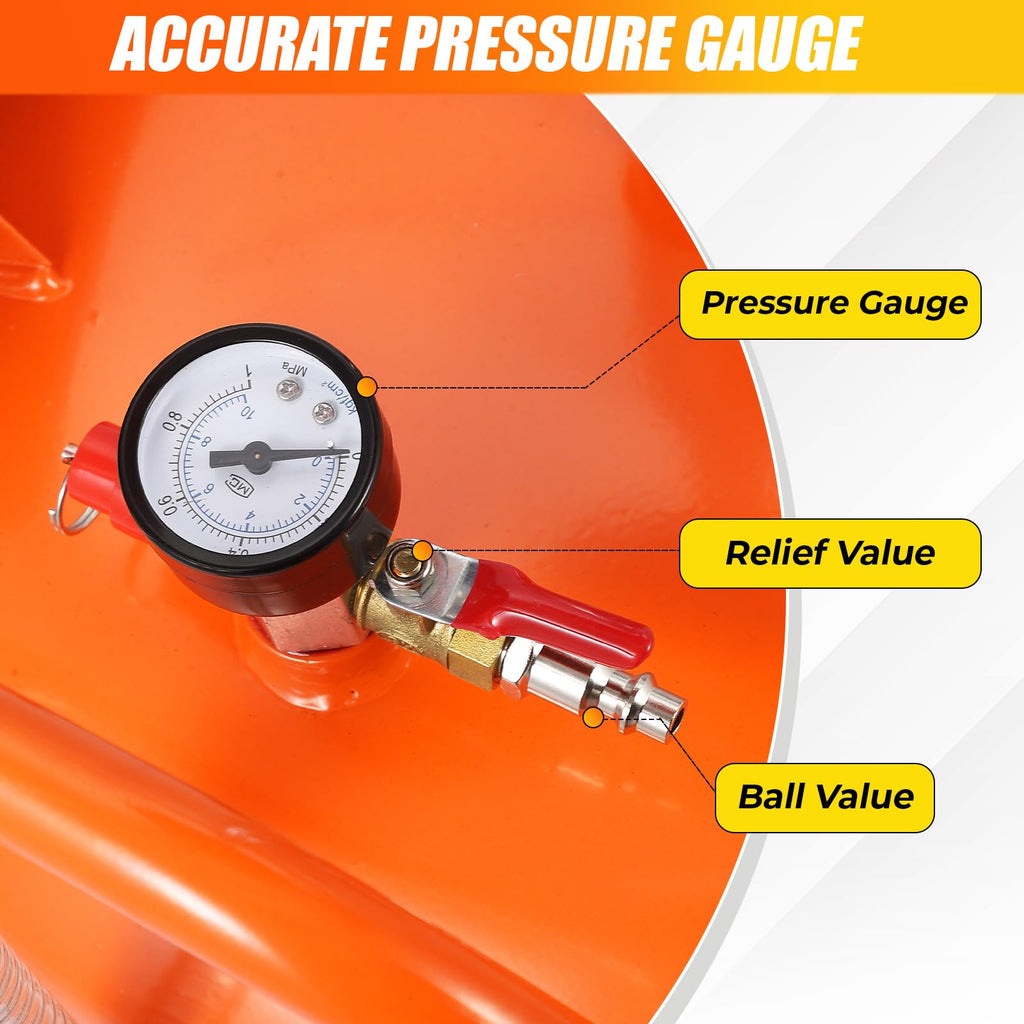 Garvee 20 Gallon Oil Drain Tank, Portable Oil Drain Container with Adjustable Funnel Height 38"-65", Air Operated Drainage Fluid Fuel Transfer Drainage with 360° Wheels & Toolbox