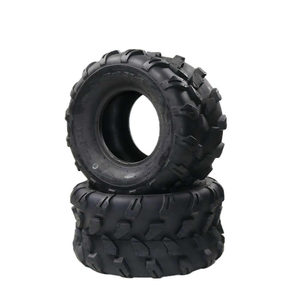 Garvee Set Of 4 AT18x9.5-8 Front & Rear All Terrain ATV UTV Off-Road Tires 4PR Tubeless Black