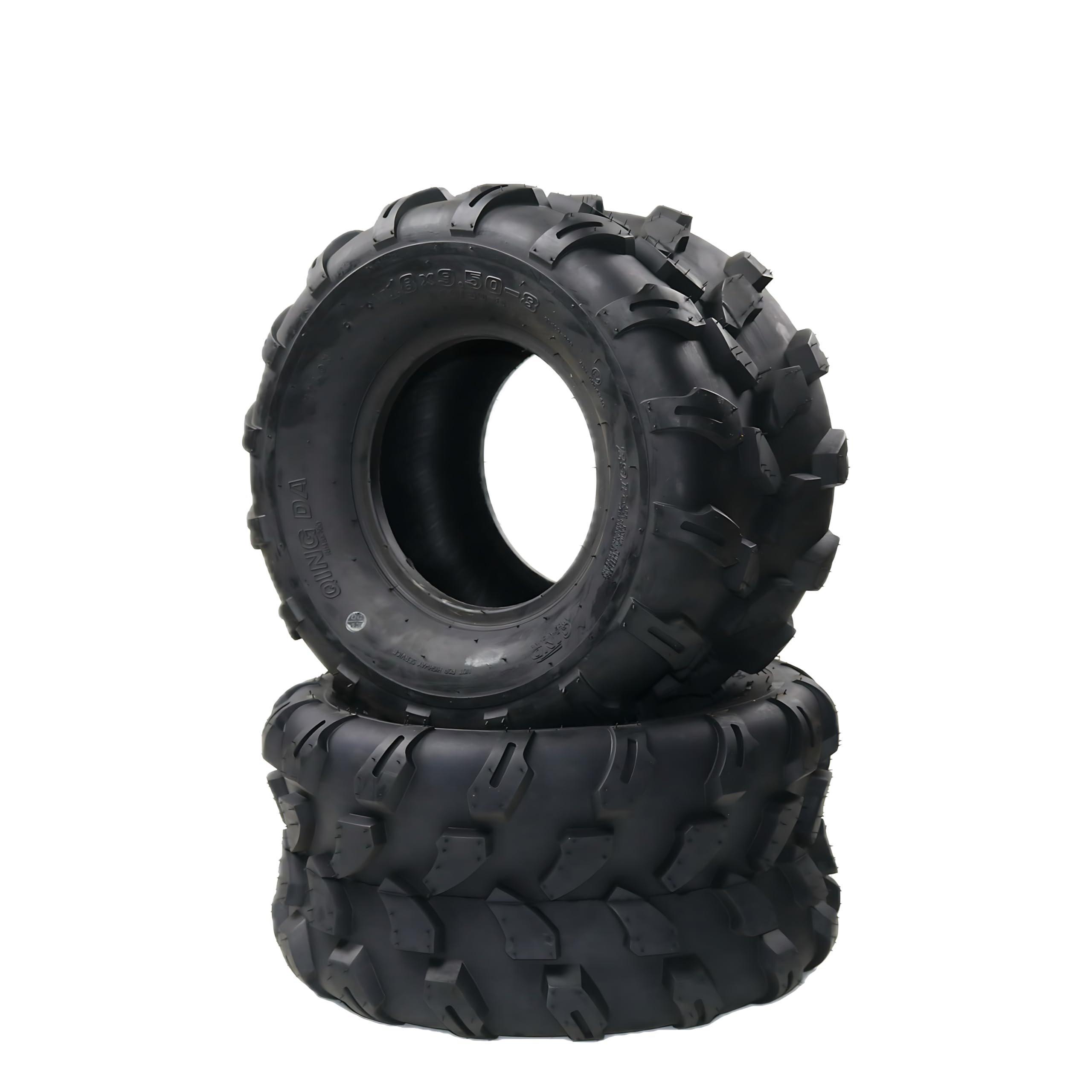 Garvee Set Of 4 AT18x9.5-8 Front & Rear All Terrain ATV UTV Off-Road Tires 4PR Tubeless Black