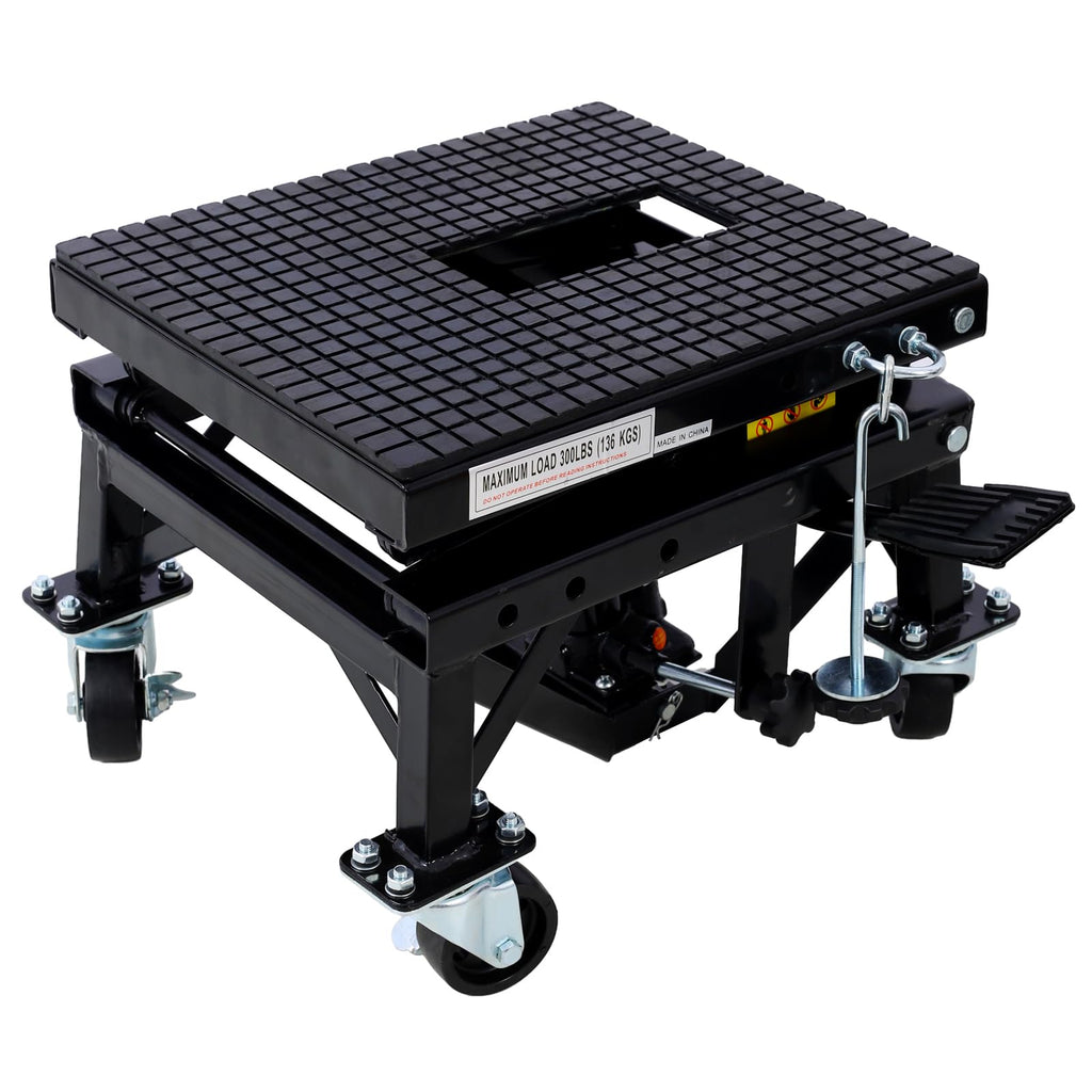 Garvee Platform Trucks 300 Lbs Hydraulic Motorcycle Scissor, One Size, Black